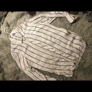 White Crow black and white button down